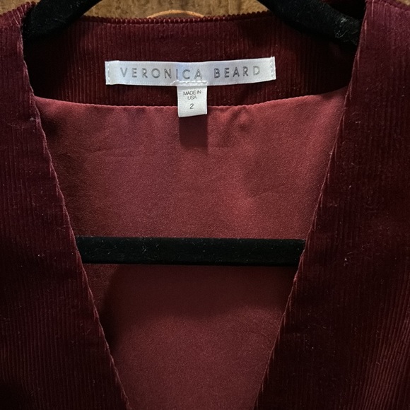 Veronica beard corduroy vest/dress red orial - Picture 4 of 5
